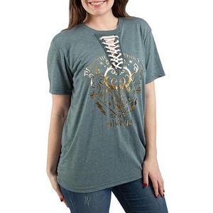 Harry Potter Women's Lace Up Graphic T-Shirt 'Always' XSmall